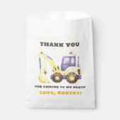 Construction Truck Excavator Birthday Party フェイバーバッグ (正面)