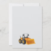 Construction Truck 'I Dig Being One' Birthday  招待状 (裏面)