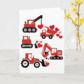 Construction Truck I Dig You Funny Kid Boy Toddler カード (黄色い花)