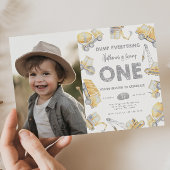 Construction Truck ONE 1st Birthday Party 招待状