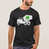 Construction Truck St Patrick s Day Shamrock Kids Tシャツ (正面)