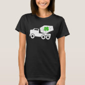 Construction Truck St Patrick s Day Shamrock Kids Tシャツ (正面)