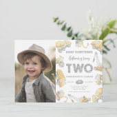 Construction Truck TWO 2nd Birthday Party 招待状 (スタンド正面)