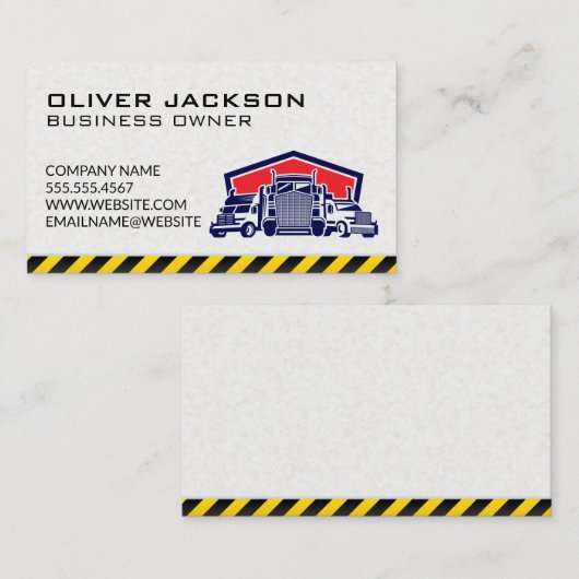 Construction Trucks Illustration 名刺 (正面/裏面)