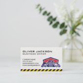 Construction Trucks Illustration 名刺 (スタンド正面)