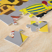 Construction Trucks Pattern ジグソーパズル (側面)