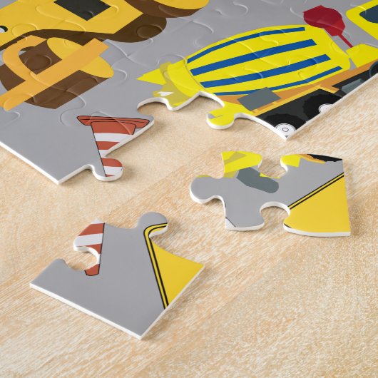 Construction Trucks Pattern ジグソーパズル (側面)