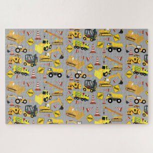 Construction Trucks Pattern ジグソーパズル