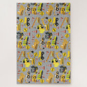 Construction Trucks Pattern ジグソーパズル (縦)