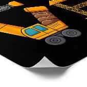 Construction Valentine Love Spelled With Trucks Ex ポスター (角)