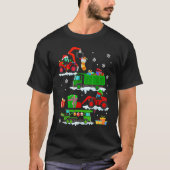Construction Vehicle Christmas Red Trucks Winter B Tシャツ (正面)