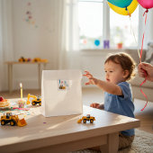 Construction Vehicle Digging Being One Birthday  スクエアシール