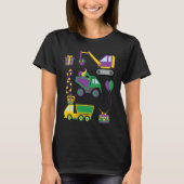 Construction Vehicle Mardi Gras Toddlers Boys Tシャツ (正面)