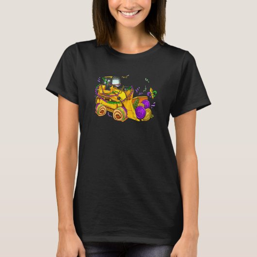 Construction Vehicle Mardi Gras Toddlers Boys Tシャツ (正面)