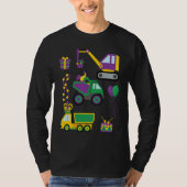 Construction Vehicle Mardi Gras Toddlers Boys Tシャツ (正面)