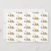 Construction Vehicles Birthday First Birthday 招待状 (裏面)