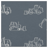 Construction Vehicles Builder Boy Truck Dark Blue ファブリック (クローズアップ)