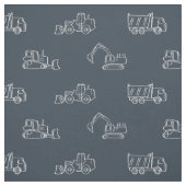 Construction Vehicles Builder Boy Truck Dark Blue ファブリック (見本)