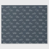 Construction Vehicles Builder Boy Truck Dark Blue ラッピングペーパー (フラット)