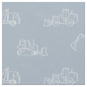 Construction Vehicles Builder Boy Truck Light Blue ファブリック (クローズアップ)
