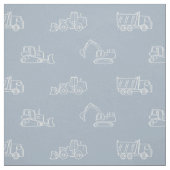 Construction Vehicles Builder Boy Truck Light Blue ファブリック (見本)