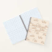 Construction Vehicles Truck School Boys Name Beige ノートブック (内部)