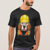 Construction Worker Beagle Laborer Puppy Beagle Do Tシャツ (正面)