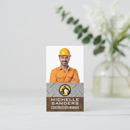 Construction Worker | Blue Collar | Contractor 名刺 (スタンド正面)