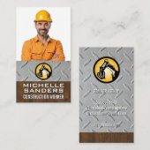 Construction Worker | Blue Collar | Contractor 名刺 (正面/裏面)