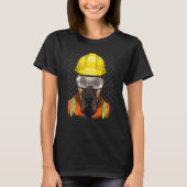 Construction Worker Great Dane Laborer Dog Great D Tシャツ (正面)