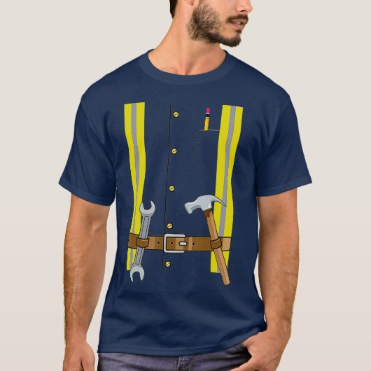 Construction Worker Halloween Costume for Boys Tシャツ (正面)