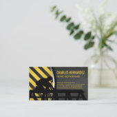 Construction Worker on Roof | General Contractor 名刺 (スタンド正面)