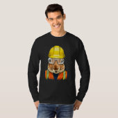 Construction Worker Squirrel Laborer Animal Squirr Tシャツ (正面フル)