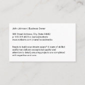 Construction Worker | Tools | Brick Wall 名刺 (裏面)