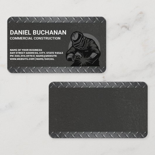 Construction Worker Welding | Builder Properties 名刺 (正面/裏面)