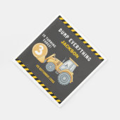 "Construction Zone Party – Dump Truck 3rd Birthday スタンダードランチョンナプキン (角)