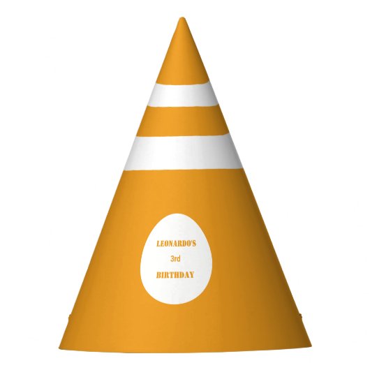Construction Zone Traffic Cone Orange  パーティーハット (正面)