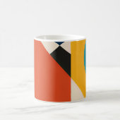 Constructivist Teal Orange Geometric Abstract コーヒーマグカップ (中央)