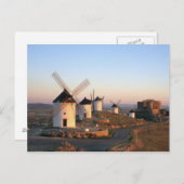 Consuegra, La Mancha，スペイン，風車 ポストカード (正面/裏面)