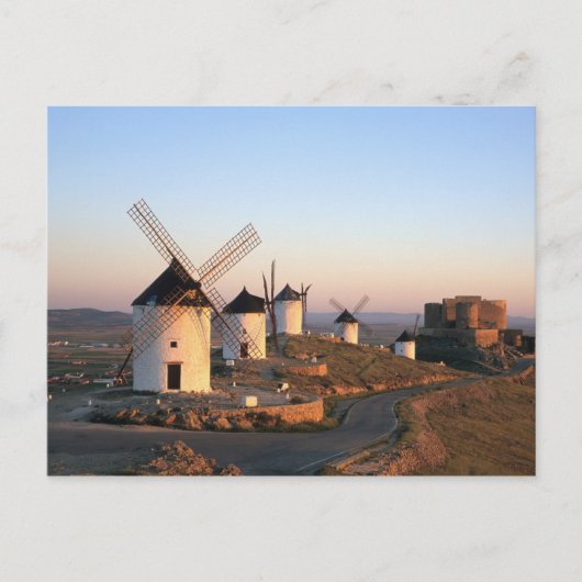 Consuegra, La Mancha，スペイン，風車 ポストカード (正面)