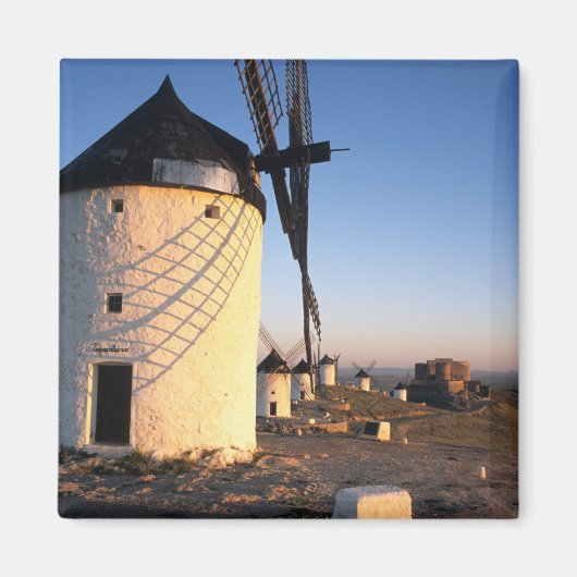 Consuegra, La Mancha，スペイン，風車 マグネット (正面)