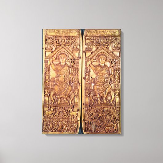 Consular diptych Anastasius carved キャンバスプリント (正面)