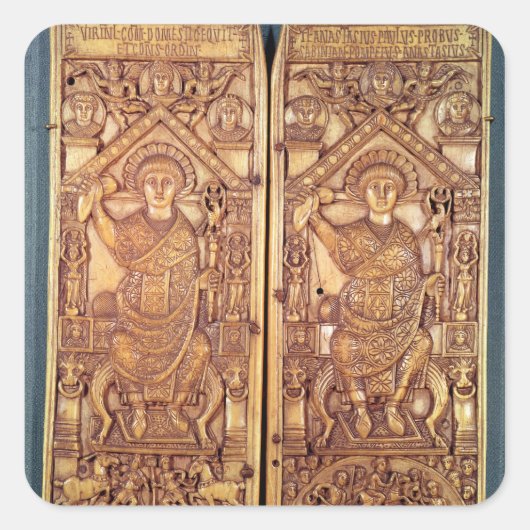 Consular diptych Anastasius carved スクエアシール (正面)