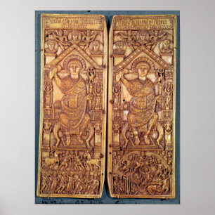 Consular diptych Anastasius carved ポスター