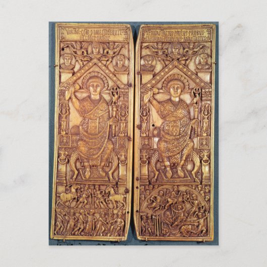 Consular diptych Anastasius carved ポストカード (正面)