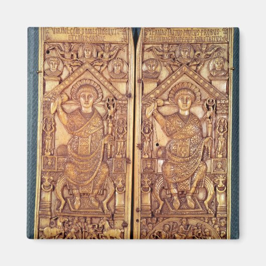Consular diptych Anastasius carved マグネット (正面)