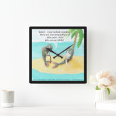 Consuled Fish Cartoonおもしろい Square Wall Clock スクエア壁時計 (ホーム)