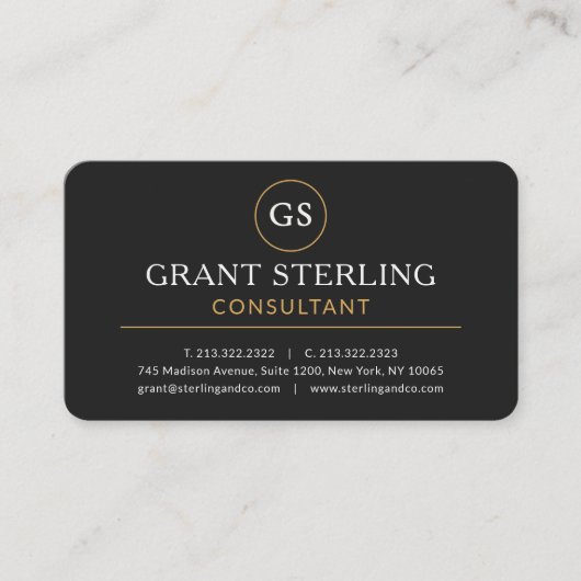 Consultant Black Gold Professional 名刺 (正面)