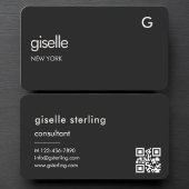 Consultant Black QR Code 名刺