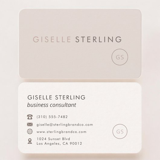 Consultant Blush Pink Professional 名刺